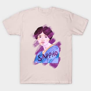 Sappho Greek statue illustration LGBTQI+ T-Shirt